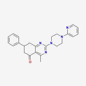 molecular formula C24H25N5O B4488036 4-methyl-7-phenyl-2-[4-(pyridin-2-yl)piperazin-1-yl]-7,8-dihydroquinazolin-5(6H)-one 