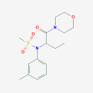 molecular formula C16H24N2O4S B4488087 N-(3-methylphenyl)-N-[1-(4-morpholinylcarbonyl)propyl]methanesulfonamide 