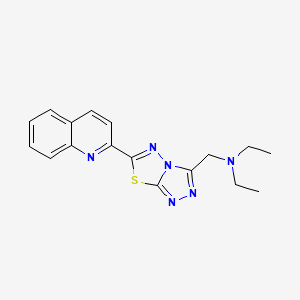 molecular formula C17H18N6S B4488094 N,N-diethyl-N-{[6-(2-quinolinyl)[1,2,4]triazolo[3,4-b][1,3,4]thiadiazol-3-yl]methyl}amine 