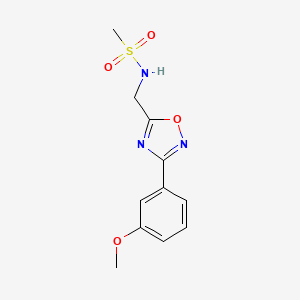 molecular formula C11H13N3O4S B4488146 N-{[3-(3-methoxyphenyl)-1,2,4-oxadiazol-5-yl]methyl}methanesulfonamide 