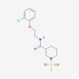 molecular formula C15H21ClN2O4S B4488160 N-[2-(2-CHLOROPHENOXY)ETHYL]-1-METHANESULFONYLPIPERIDINE-3-CARBOXAMIDE 
