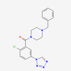 molecular formula C19H19ClN6O B4488179 (4-benzylpiperazin-1-yl)[2-chloro-5-(1H-tetrazol-1-yl)phenyl]methanone 