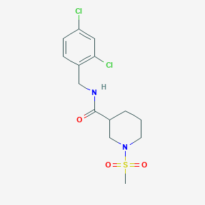 molecular formula C14H18Cl2N2O3S B4488243 N-(2,4-dichlorobenzyl)-1-(methylsulfonyl)-3-piperidinecarboxamide 