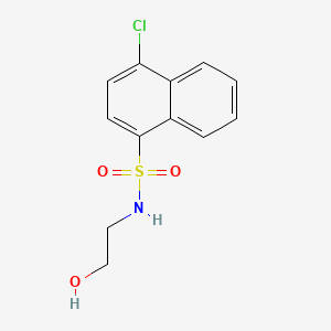 molecular formula C12H12ClNO3S B4488278 [(4-Chloronaphthyl)sulfonyl](2-hydroxyethyl)amine 