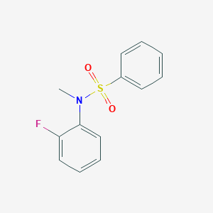 molecular formula C13H12FNO2S B4488292 N-(2-fluorophenyl)-N-methylbenzenesulfonamide 