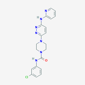 molecular formula C20H20ClN7O B4488298 N-(3-chlorophenyl)-4-[6-(2-pyridinylamino)-3-pyridazinyl]-1-piperazinecarboxamide 