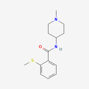 molecular formula C14H20N2OS B4488351 N-(1-methyl-4-piperidinyl)-2-(methylthio)benzamide 