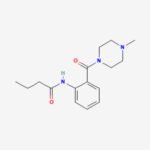 molecular formula C16H23N3O2 B4488353 N-{2-[(4-methyl-1-piperazinyl)carbonyl]phenyl}butanamide 