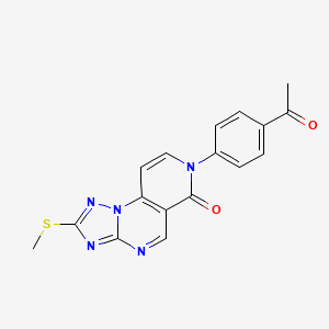 molecular formula C17H13N5O2S B4488404 7-(4-acetylphenyl)-2-(methylthio)pyrido[3,4-e][1,2,4]triazolo[1,5-a]pyrimidin-6(7H)-one 