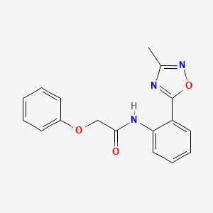 molecular formula C17H15N3O3 B4488466 N-[2-(3-methyl-1,2,4-oxadiazol-5-yl)phenyl]-2-phenoxyacetamide 
