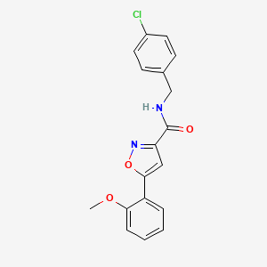 molecular formula C18H15ClN2O3 B4488483 N-(4-chlorobenzyl)-5-(2-methoxyphenyl)-3-isoxazolecarboxamide 