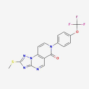 molecular formula C16H10F3N5O2S B4488486 2-(methylthio)-7-[4-(trifluoromethoxy)phenyl]pyrido[3,4-e][1,2,4]triazolo[1,5-a]pyrimidin-6(7H)-one 