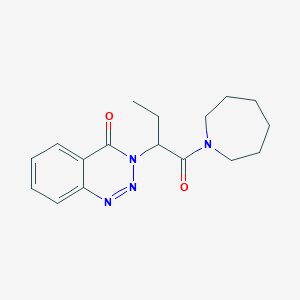 molecular formula C17H22N4O2 B4488519 3-[1-(1-azepanylcarbonyl)propyl]-1,2,3-benzotriazin-4(3H)-one 