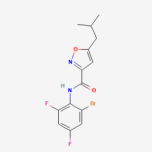 molecular formula C14H13BrF2N2O2 B4488549 N-(2-bromo-4,6-difluorophenyl)-5-isobutyl-3-isoxazolecarboxamide 