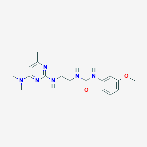 molecular formula C17H24N6O2 B4488551 N-(2-{[4-(dimethylamino)-6-methyl-2-pyrimidinyl]amino}ethyl)-N'-(3-methoxyphenyl)urea 