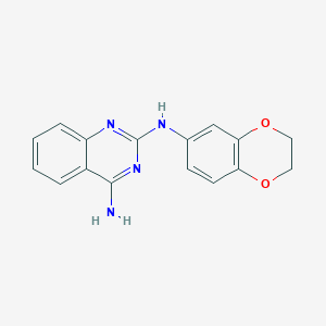 molecular formula C16H14N4O2 B4488572 N~2~-(2,3-dihydro-1,4-benzodioxin-6-yl)-2,4-quinazolinediamine 