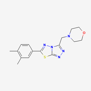 molecular formula C16H19N5OS B4488669 6-(3,4-Dimethylphenyl)-3-(morpholin-4-ylmethyl)[1,2,4]triazolo[3,4-b][1,3,4]thiadiazole 