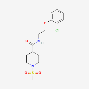 molecular formula C15H21ClN2O4S B4488708 N-[2-(2-CHLOROPHENOXY)ETHYL]-1-METHANESULFONYLPIPERIDINE-4-CARBOXAMIDE 