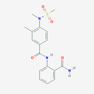 molecular formula C17H19N3O4S B4488756 N-(2-CARBAMOYLPHENYL)-3-METHYL-4-(N-METHYLMETHANESULFONAMIDO)BENZAMIDE 