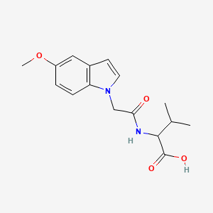 molecular formula C16H20N2O4 B4488774 N-[(5-methoxy-1H-indol-1-yl)acetyl]valine 