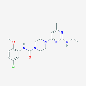 molecular formula C19H25ClN6O2 B4488780 N-(5-chloro-2-methoxyphenyl)-4-[2-(ethylamino)-6-methylpyrimidin-4-yl]piperazine-1-carboxamide 