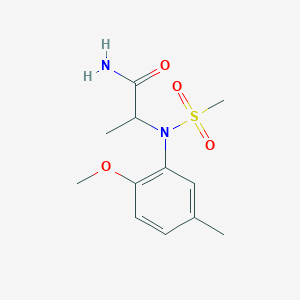 molecular formula C12H18N2O4S B4488855 N~2~-(2-methoxy-5-methylphenyl)-N~2~-(methylsulfonyl)alaninamide 