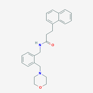 molecular formula C25H28N2O2 B4488897 N-[2-(4-morpholinylmethyl)benzyl]-3-(1-naphthyl)propanamide 