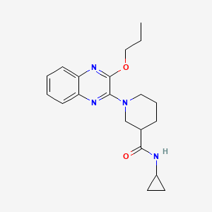 molecular formula C20H26N4O2 B4488929 N-cyclopropyl-1-(3-propoxyquinoxalin-2-yl)piperidine-3-carboxamide 