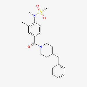 molecular formula C22H28N2O3S B4488936 N-[4-(4-benzylpiperidine-1-carbonyl)-2-methylphenyl]-N-methylmethanesulfonamide 