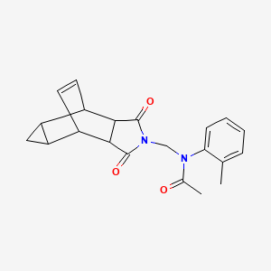 molecular formula C21H22N2O3 B4489136 N-[(1,3-dioxooctahydro-4,6-ethenocyclopropa[f]isoindol-2(1H)-yl)methyl]-N-(2-methylphenyl)acetamide 