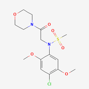molecular formula C15H21ClN2O6S B4489198 N-(4-chloro-2,5-dimethoxyphenyl)-N-[2-(4-morpholinyl)-2-oxoethyl]methanesulfonamide 