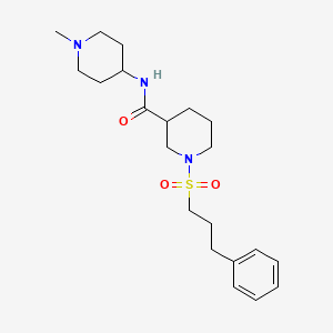 molecular formula C21H33N3O3S B4489245 N-(1-methyl-4-piperidinyl)-1-[(3-phenylpropyl)sulfonyl]-3-piperidinecarboxamide 