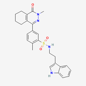 molecular formula C26H28N4O3S B4489374 N-[2-(1H-indol-3-yl)ethyl]-2-methyl-5-(3-methyl-4-oxo-3,4,5,6,7,8-hexahydrophthalazin-1-yl)benzenesulfonamide 