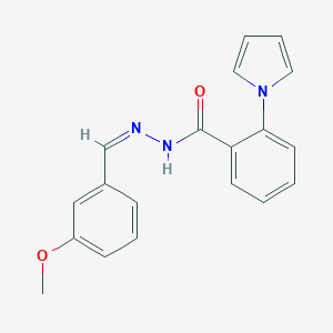 molecular formula C19H17N3O2 B448953 N'-(3-methoxybenzylidene)-2-(1H-pyrrol-1-yl)benzohydrazide CAS No. 358400-64-3