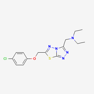 molecular formula C15H18ClN5OS B4489566 N-({6-[(4-chlorophenoxy)methyl][1,2,4]triazolo[3,4-b][1,3,4]thiadiazol-3-yl}methyl)-N-ethylethanamine 