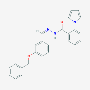 molecular formula C25H21N3O2 B448960 N'-[3-(benzyloxy)benzylidene]-2-(1H-pyrrol-1-yl)benzohydrazide 