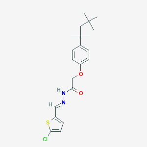 molecular formula C21H27ClN2O2S B448973 N'-[(5-chloro-2-thienyl)methylene]-2-[4-(1,1,3,3-tetramethylbutyl)phenoxy]acetohydrazide 