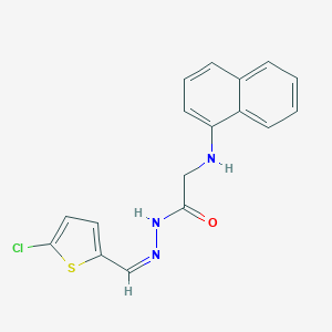 molecular formula C17H14ClN3OS B448975 N'-[(5-chloro-2-thienyl)methylene]-2-(1-naphthylamino)acetohydrazide 