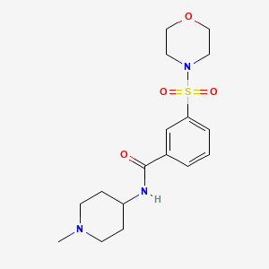 molecular formula C17H25N3O4S B4489826 N-(1-METHYLPIPERIDIN-4-YL)-3-(MORPHOLINE-4-SULFONYL)BENZAMIDE 