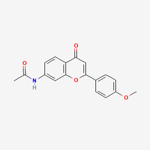 molecular formula C18H15NO4 B4489837 N-[2-(4-methoxyphenyl)-4-oxo-4H-chromen-7-yl]acetamide 