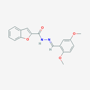 molecular formula C18H16N2O4 B448987 N'-(2,5-dimethoxybenzylidene)-1-benzofuran-2-carbohydrazide 