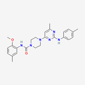 molecular formula C25H30N6O2 B4489890 N-(2-methoxy-5-methylphenyl)-4-{6-methyl-2-[(4-methylphenyl)amino]-4-pyrimidinyl}-1-piperazinecarboxamide 