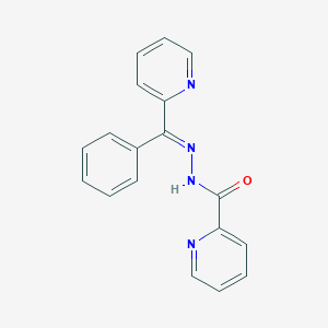 molecular formula C18H14N4O B448997 N'-[phenyl(2-pyridinyl)methylene]-2-pyridinecarbohydrazide 