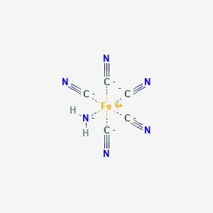 molecular formula C₅H₇FeN₇Na₂ B044900 Ammonium disodium amminepentakis(cyano-C)ferrate(3-) CAS No. 36682-41-4