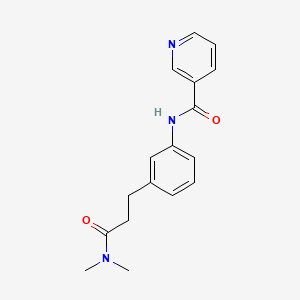 molecular formula C17H19N3O2 B4490045 N-{3-[3-(dimethylamino)-3-oxopropyl]phenyl}nicotinamide 