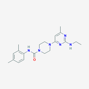 molecular formula C20H28N6O B4490189 N-(2,4-dimethylphenyl)-4-[2-(ethylamino)-6-methylpyrimidin-4-yl]piperazine-1-carboxamide 