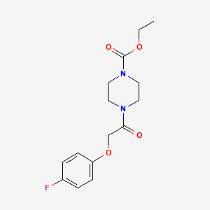 molecular formula C15H19FN2O4 B4490250 ethyl 4-[(4-fluorophenoxy)acetyl]-1-piperazinecarboxylate 