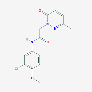 molecular formula C14H14ClN3O3 B4490435 N-(3-chloro-4-methoxyphenyl)-2-(3-methyl-6-oxo-1(6H)-pyridazinyl)acetamide 