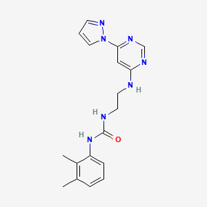 molecular formula C18H21N7O B4490489 N-(2,3-dimethylphenyl)-N'-(2-{[6-(1H-pyrazol-1-yl)-4-pyrimidinyl]amino}ethyl)urea 