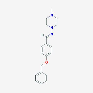 molecular formula C19H23N3O B449071 N-[4-(benzyloxy)benzylidene]-4-methyl-1-piperazinamine CAS No. 373369-41-6